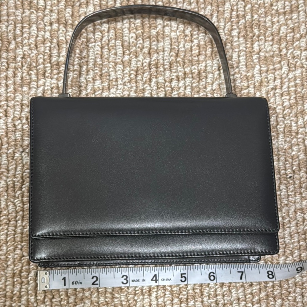 Salvatore Ferragamo Gray Leather Handbag - Picture 9 of 11